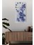 Mavi Çiçek Desenli Uv Baskı Mdf Tablo Saat – 30X60 Cm– USD221 2