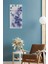 Mavi Çiçek Desenli Uv Baskı Mdf Tablo Saat – 30X60 Cm– USD221 4