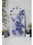 Mavi Çiçek Desenli Uv Baskı Mdf Tablo Saat – 30X60 Cm– USD221 6