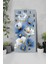 Mavi Beyaz Çiçek Desenli Temperli Cam Tablo Saat 30×60 cm Hd Uv Baskı– CUSD239 6