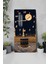 Kâbe Ay Işığı Manzaralı Temperli Cam Tablo Saat 30X60 cm |hd Uv Baskı– CUSD180 6
