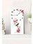 Pembe Çiçekler ve Kuş Desenli Temperli Cam Tablo Saat 30×60 cm Hd Uv Baskı– CUSD223 1