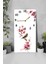 Pembe Çiçekler ve Kuş Desenli Temperli Cam Tablo Saat 30×60 cm Hd Uv Baskı– CUSD223 6