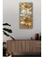 Temperli Cam Tablo Saat – Altın Detaylı Lotus Çiçeği Tasarımı (30×60 Cm)– Uv Baskı– CUSD127 2