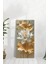 Temperli Cam Tablo Saat – Altın Detaylı Lotus Çiçeği Tasarımı (30×60 Cm)– Uv Baskı– CUSD127 3
