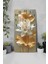 Temperli Cam Tablo Saat – Altın Detaylı Lotus Çiçeği Tasarımı (30×60 Cm)– Uv Baskı– CUSD127 6