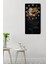 Altın Gül Desenli Temperli Cam Tablo Saat – 33X33 cm | Hd Uv Baskı– CUSD086 5