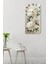 Beyaz Şakayık Çiçek Desenli Temperli Cam Tablo Saat 30X60 cm | Hd Uv Baskı– CUSD195 5