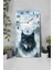 Kurt ve Dağ Manzaralı Temperli Cam Tablo Saat 30X60 cm | Hd Uv Baskı– CUSD189 6