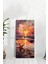 Gün Batımı Deniz Kenarı Temalı Temperli Cam Saat – Hd Uv Baskı 30X60 cm CUSD068 3