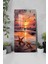 Gün Batımı Deniz Kenarı Temalı Temperli Cam Saat – Hd Uv Baskı 30X60 cm CUSD068 6