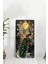 Tavus Kuşu ve Ay Işığı Desenli Temperli Cam Tablo Saat – 30X60 cm –CUSD024 3