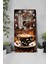 Kahve ve Nota Desenli Temperli Cam Tablo Saat – 30X60 cm Uv Baskı – CUSD014 6