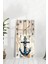 Temperli Cam Tablo Saat – Çapa ve Deniz Kabukları Desenli 30X60CM Uv Baskı – CUSD004 3