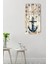 Temperli Cam Tablo Saat – Çapa ve Deniz Kabukları Desenli 30X60CM Uv Baskı – CUSD004 5