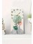 Temperli Cam Tablo Saat – Pastel Renkli Bitki Desenli Minimal Tasarım (30X60 Cm)– Uv Baskı– CUSD120 1