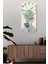 Temperli Cam Tablo Saat – Pastel Renkli Bitki Desenli Minimal Tasarım (30X60 Cm)– Uv Baskı– CUSD120 2