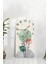 Temperli Cam Tablo Saat – Pastel Renkli Bitki Desenli Minimal Tasarım (30X60 Cm)– Uv Baskı– CUSD120 3