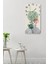 Temperli Cam Tablo Saat – Pastel Renkli Bitki Desenli Minimal Tasarım (30X60 Cm)– Uv Baskı– CUSD120 5