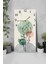 Temperli Cam Tablo Saat – Pastel Renkli Bitki Desenli Minimal Tasarım (30X60 Cm)– Uv Baskı– CUSD120 6