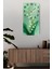 Yeşil Zemin Üzerinde Vadideki Zambak Desenli Uv Baskı Mdf Tablo Saat – 30X60 Cm– USD224 2