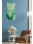 Yeşil Zemin Üzerinde Vadideki Zambak Desenli Uv Baskı Mdf Tablo Saat – 30X60 Cm– USD224 4
