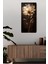 Altın Çiçek Temalı Temperli Cam Tablo Saat – 30×60 Cm– Uv Baskı– CUSD142 2