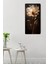 Altın Çiçek Temalı Temperli Cam Tablo Saat – 30×60 Cm– Uv Baskı– CUSD142 5