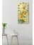 Sarı Beyaz Çiçek Temalı Temperli Cam Tablo Saat – 30×60 Cm– Uv Baskı– CUSD148 5