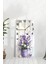 Mor Çiçek ve Kelebek Desenli Uv Baskı Mdf Tablo Saat – 30X60 Cm– USD215 3