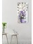 Mor Çiçek ve Kelebek Desenli Uv Baskı Mdf Tablo Saat – 30X60 Cm– USD215 5