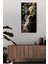 Temperli Cam Tablo Saat – 30X60 cm Modern Gold & Siyah Desen – CUSD020 2