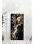 Temperli Cam Tablo Saat – 30X60 cm Modern Gold & Siyah Desen – CUSD020 3