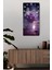 Mor Gül ve Ay Işığı Temalı Temperli Cam Tablo Saat 30×60 cm Hd Uv Baskı– CUSD232 2