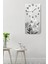 Siyah Beyaz Zambak Desenli Temperli Cam Tablo Saat 30X60 cm | Hd Uv Baskı– CUSD197 5