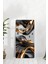 Siyah Gold Soyut Desenli Temperli Cam Tablo Saat – 30X60 Cm– Uv Baskı– CUSD140 3