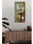 Çiçekler Arasında Gri Kedi Temalı Temperli Cam Duvar Saati – 30X60 cm Hd Uv Baskı– CUSD059 2