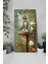 Çiçekler Arasında Gri Kedi Temalı Temperli Cam Duvar Saati – 30X60 cm Hd Uv Baskı– CUSD059 6