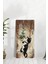 Sevimli Siyah Beyaz Kedi Temalı Temperli Cam Duvar Saati – 30X60 cm Hd Uv Baskı– CUSD058 3