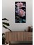 Işıltılı Gül Temalı Temperli Cam Tablo Saat – 30X60 cm | Hd Uv Baskı– CUSD157 2