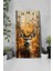 Temperli Cam Tablo Saat – Geyik ve Orman Manzaralı 30X60CM Uv Baskı– CUSD007 6