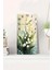 Zambak Çiçekleri Desenli Temperli Cam Tablo Saat – 30×60 cm Hd Uv Baskı– CUSD212 1