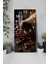 Temperli Cam Tablo Saat – Kahve Çekirdekleri Temalı Rustik Tasarım (30×60 Cm)– Uv Baskı– CUSD132 6
