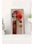 Temperli Cam Tablo Saat – Kırmızı & Toprak Tonlarında Geometrik Tasarım (33×33 Cm) Uv Baskı– CUSD095 1