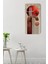 Temperli Cam Tablo Saat – Kırmızı & Toprak Tonlarında Geometrik Tasarım (33×33 Cm) Uv Baskı– CUSD095 5