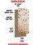 Uv Baskı Mdf Tablo Saat – 30X60 cm – Kuşlar ve Çiçekler Desenli– USD228 7