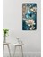 Mavi Kelebek ve Çiçek Temalı Temperli Cam Tablo Saat – 30×60 Cm– CUSD145 5