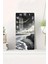 Siyah Beyaz Sahil Dalgaları Temalı Temperli Cam Duvar Saati – 30X60 cm Uv Baskı– CUSD065 1