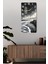 Siyah Beyaz Sahil Dalgaları Temalı Temperli Cam Duvar Saati – 30X60 cm Uv Baskı– CUSD065 2