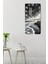 Siyah Beyaz Sahil Dalgaları Temalı Temperli Cam Duvar Saati – 30X60 cm Uv Baskı– CUSD065 5
